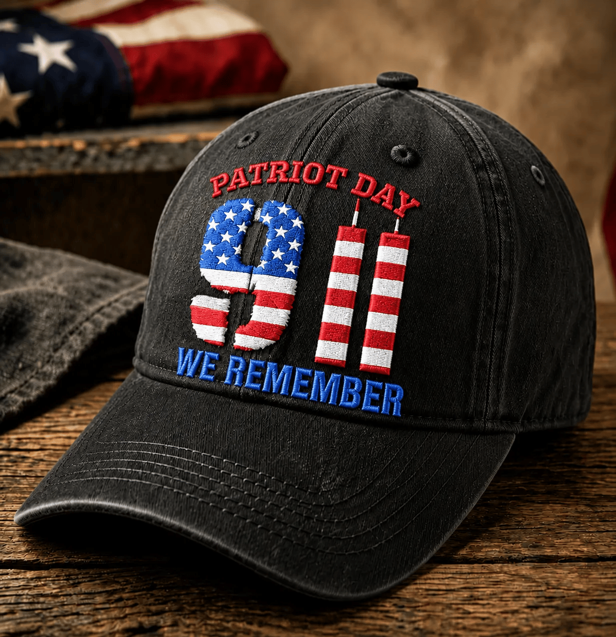 Unisex Retro 9.11 Never Forget Printing Hat